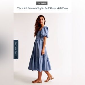 NWOT Abercrombie & Fitch Top Rated Emerson blue dress - L